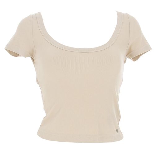 Tee Shirt Manches Courtes Guess Ss Cheryl Jewel Top Beige