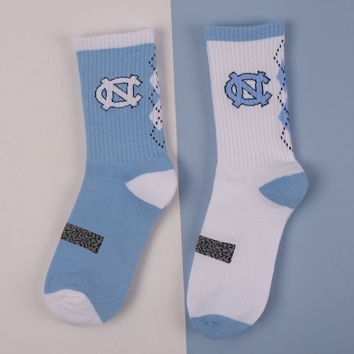 Ajunc North Carolina Blue White Chaussettes Mi-Mollet Respirantes Pour Femmes[5 Paires Au Hasard]