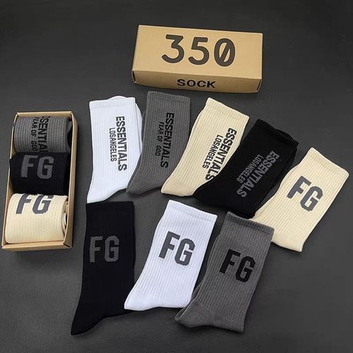 Fearofgod Reproduction Line Chaussettes Midi Monogrammées Pour Femmes[5 Paires Au Hasard]
