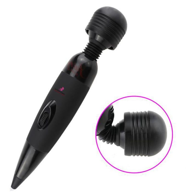 Vibromasseur/Masseur Fairy Wand Noir À Brancher Sur Le Secteur+Cadeau Adaptateur Francais