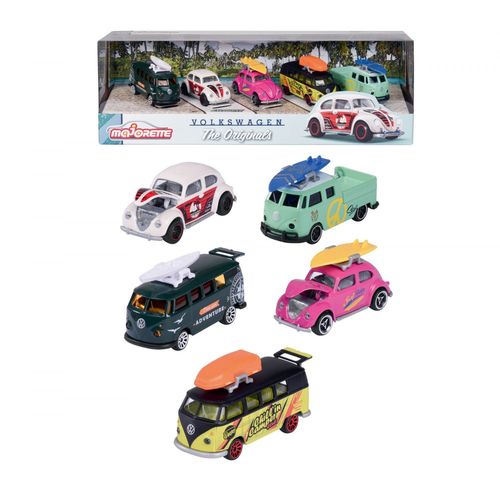 Voitures Majorette - Coffret 5 Véhicules Volkwagen The Originals