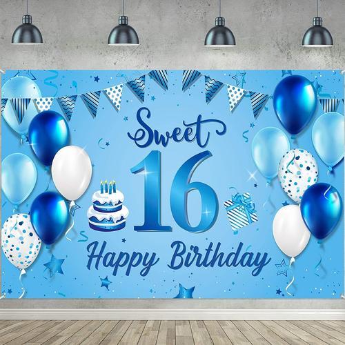 Generic Ballon Happy Birthday Bleu Pour décoration Anniversaire à prix pas  cher