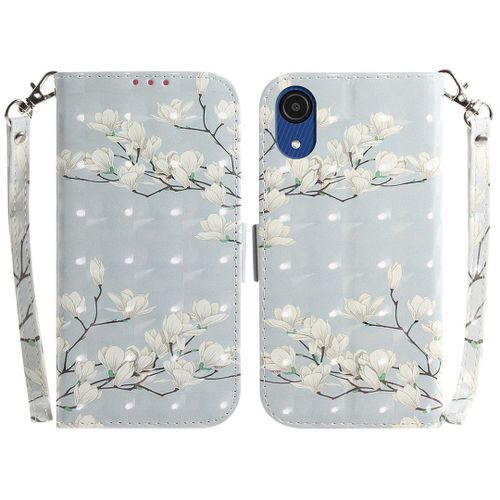 Saturcase Coque Pour Samsung Galaxy A03 Core, Beau 3d Motif Pu Cuir Magnétique Flip Portefeuille Support Porte-Carte Protecteur Housse Étui Avec Dragonne Pour Samsung Galaxy A03 Core (Td-9)