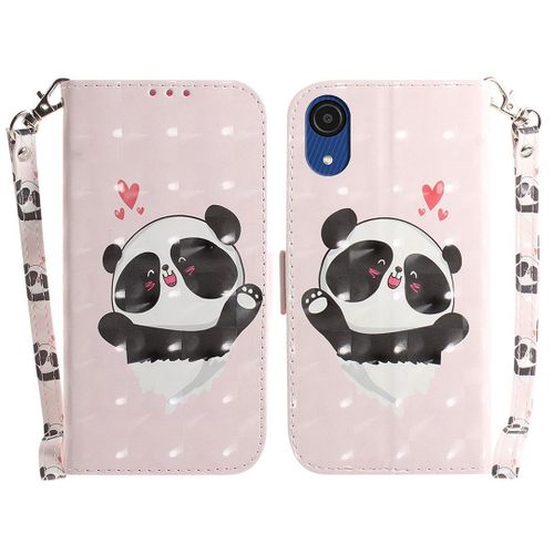 Saturcase Coque Pour Samsung Galaxy A03 Core, Beau 3d Motif Pu Cuir Magnétique Flip Portefeuille Support Porte-Carte Protecteur Housse Étui Avec Dragonne Pour Samsung Galaxy A03 Core (Td-7)