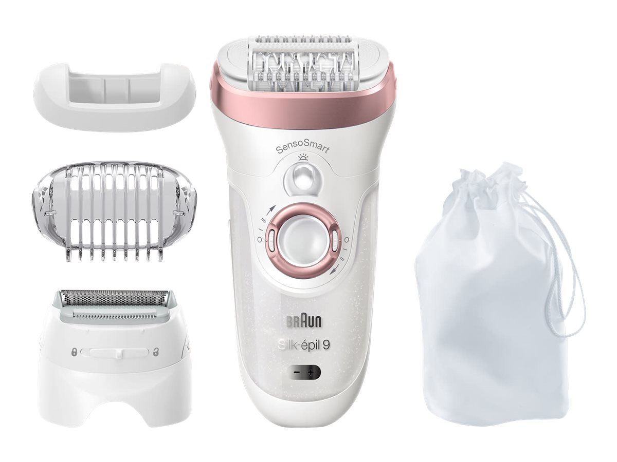 Braun Silk-Épil 9 Sensosmart 9/720 - Épilateur - Sans Fil - Blanc/Doré Rose