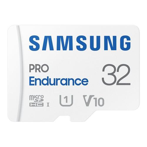 Samsung PRO Endurance MB-MJ32KA - Carte mémoire flash (adaptateur microSDHC - SD inclus(e)) - 32 Go - Video Class V10 / UHS-I U1 / Class10 - microSDHC UHS-I - blanc