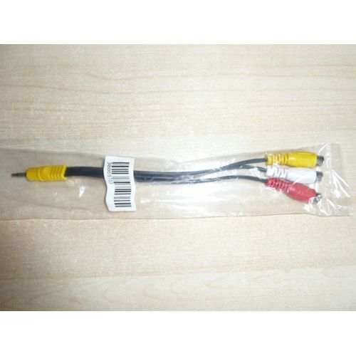 Noir Câble Adaptateur 3,5mm Plug Mâle Vers 3 RCA Femelle Audio Vidéo