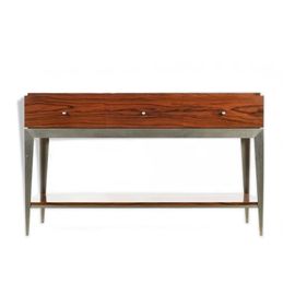 Console Design De Style Scandinave  3 Tiroirs Bois