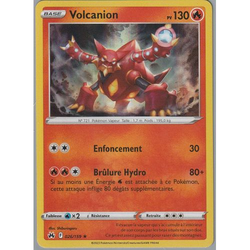 Carte Pokemon - Volcanion - 026/159 - Holo-Rare - Eb12,5 - Zenith Supreme -