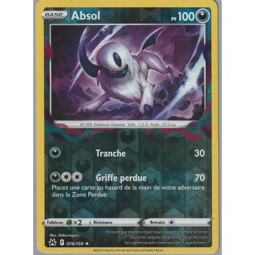 Carte Pokemon - Absol - 076/159 - Holo-Reverse - Eb12,5 - Zenith Supreme -