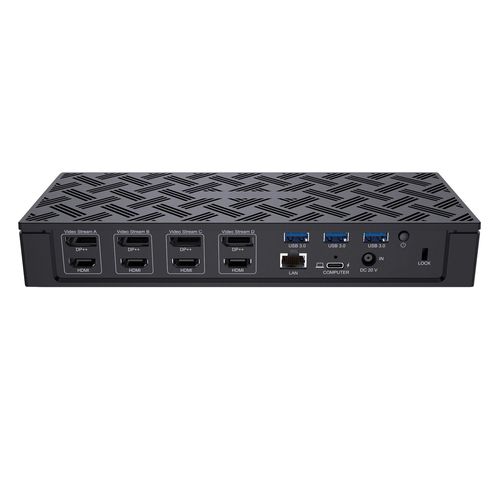 Station d'accueil 18 ports, HDMI, DP, RJ45, USB 3.0, PD 100W
