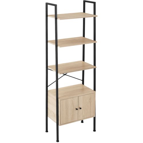 Etagère Échelle Brentwood 57,5x34x173cm - Bois Clair Industriel, Chêne Sonoma