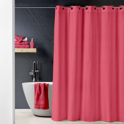Rideau de Douche "Dotty" 180x200cm Framboise