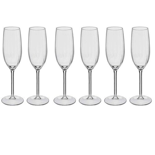 Lot De 6 Flûtes À Champagne "Volta" 21cl Transparent