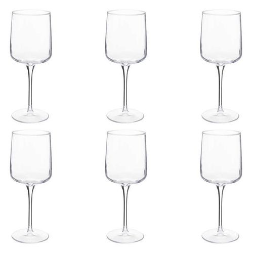 Lot De 6 Verres À Vin "Flora" 34cl Transparent