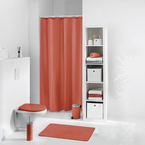 Rideau de Douche "Quartz" 180x200cm Terracotta