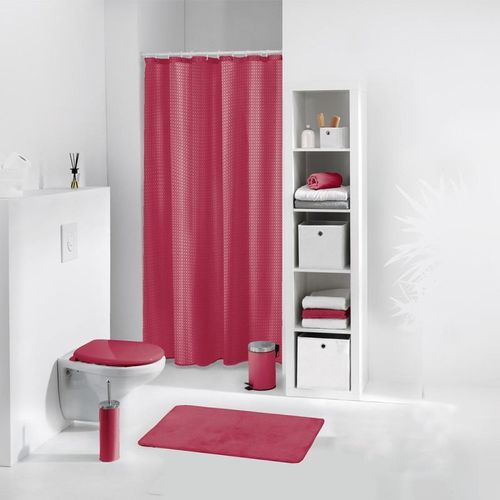 Rideau de Douche "Quartz" 180x200cm Framboise