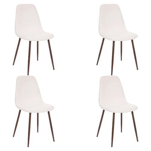 Lot De 4 Chaises Design "Roka" 85cm Blanc