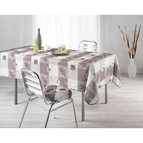 Nappe Polyester "Provencia" 150x240cm Taupe