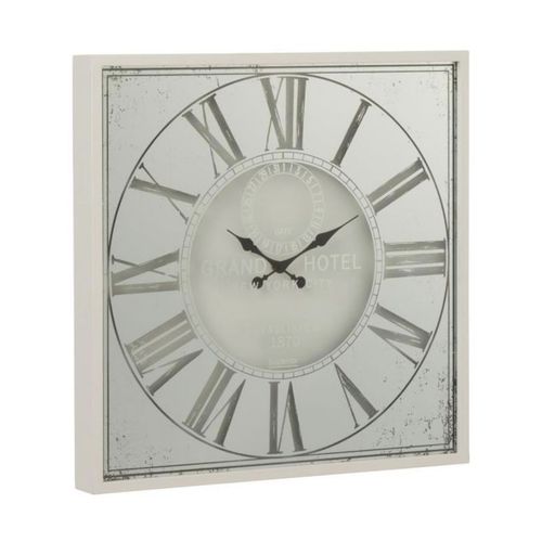 Horloge Murale en Métal "Carrée" 60cm Blanc