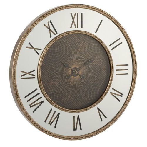 Horloge Murale Design "Romains" 48cm Naturel