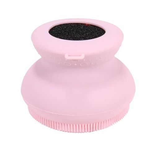 Brosse en Silicone Corps "Nettoyante" 9cm Rose