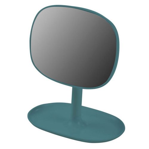 Miroir & Plateau à Bijoux "Vitamine II" 19cm Bleu Canard