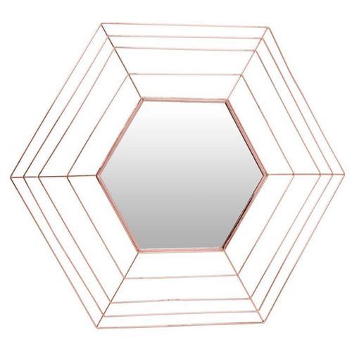 Paris Prix - Miroir Mural Déco "roméo" 79cm Cuivre