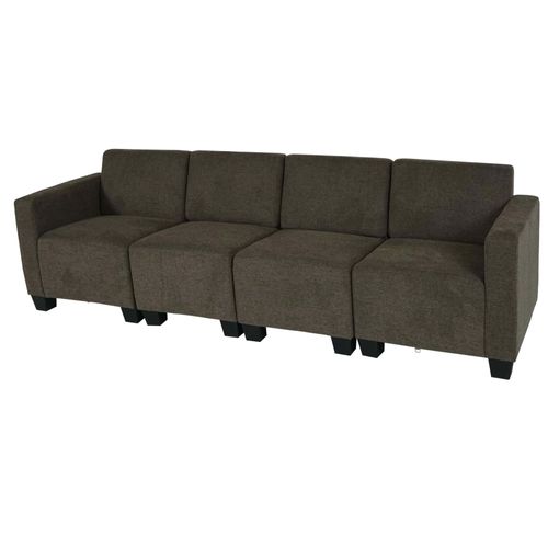 Modular Canapé 4 Places Lyon, Tissu/Textile   Marron