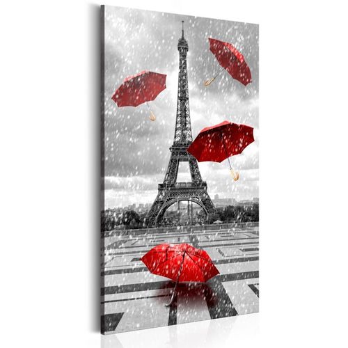 Paris Prix - Tableau Imprimé "paris : Red Umbrellas" 60x120cm