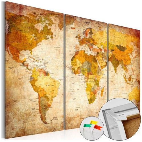 Tableau liège carte du monde L.90 x l.60 cm
