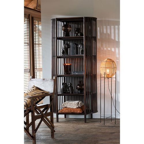 Armoire 5 Étages Conie Manguier Brun Foncé 190x84x38cm