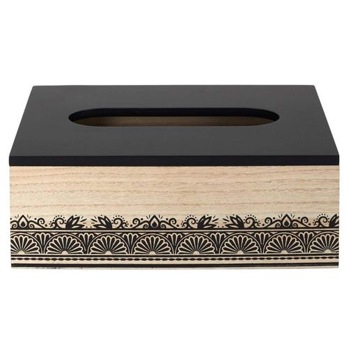 Boîte à Mouchoir Déco "Mirage" 24cm Noir