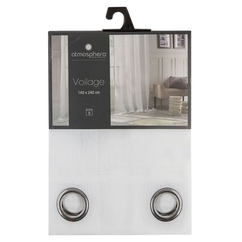 Voilage Elsa En Polyester - 240x140 Cm - Blanc