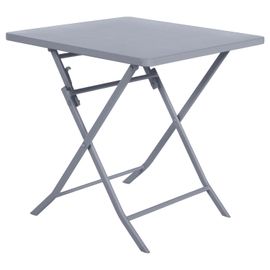 Table De Jardin Pliante Carrée Greensboro - 2 Places - Gris Quartz
