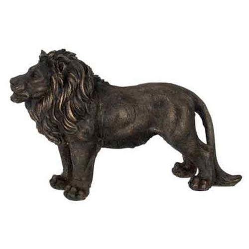 Paris Prix - Statuette Déco "lion Debout" 28cm Bronze