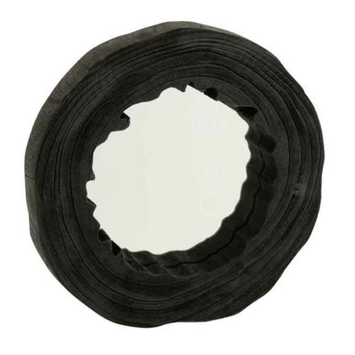 Paris Prix - Miroir Mural Déco En Bois "jenny" 42cm Noir