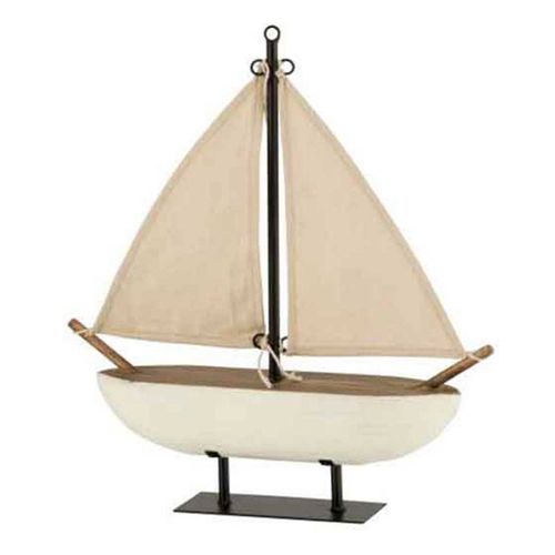 Paris Prix - Voilier Déco "bateau" 44cm Blanc