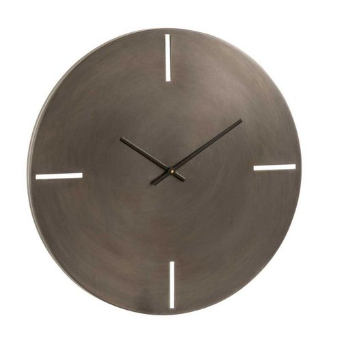 Horloge Murale en Métal Design "Mat" 76cm Gris