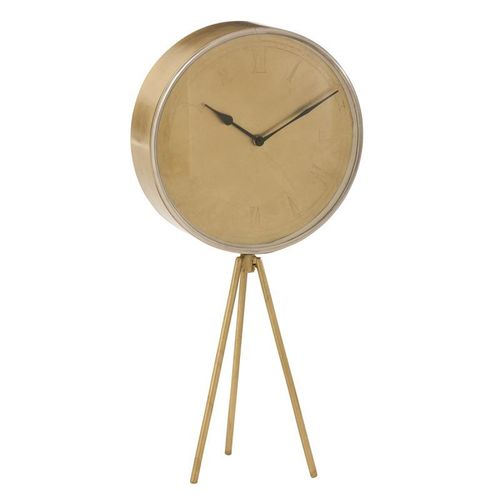 Paris Prix - Horloge à Poser Design "trépied" 38cm Or