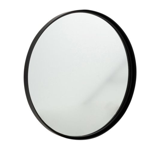 Paris Prix - Miroir Mural Rond Design "bord Métal" 60cm Noir