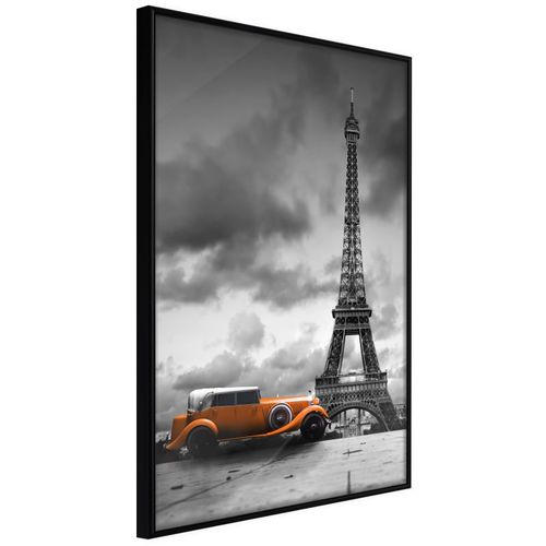 Paris Prix - Affiche Murale Encadrée "Under The Eiffel Tower" 20 X 30 Cm Noir