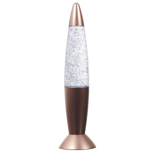 Paris Prix - Lampe à Poser Led "paillettes" 35cm Cuivre