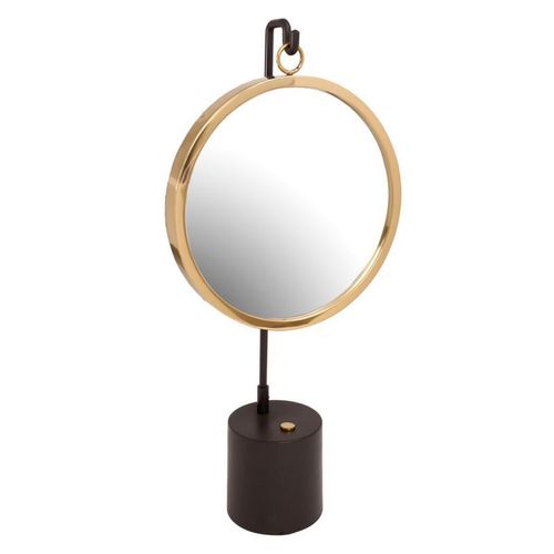 Miroir à Poser Rond "Eleganca" 65cm Noir & Or