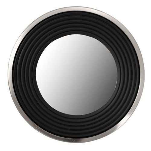 Miroir Mural Design "Eleganca" 51cm Argent & Noir