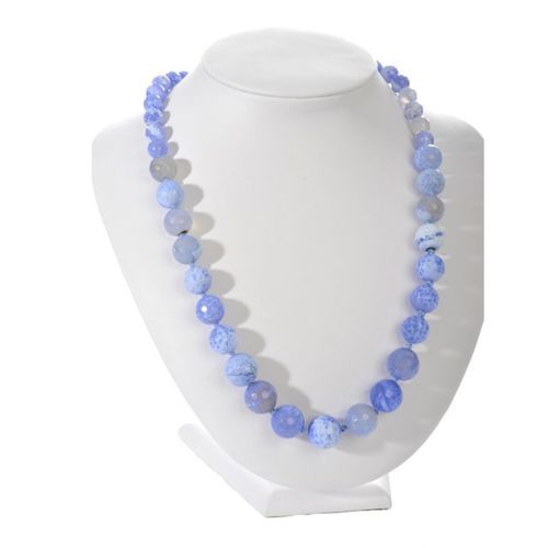 Paris Prix - Collier Design "agate" 18cm Bleu Clair