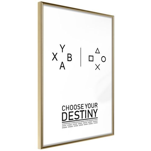Paris Prix - Affiche Murale Encadrée "Which Team Are You On" 20 X 30 Cm Or