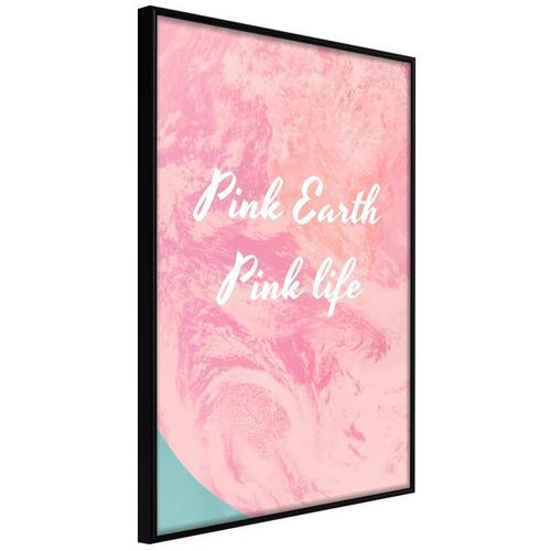 Paris Prix - Affiche Murale Encadrée "Pink Life" 20 X 30 Cm Noir