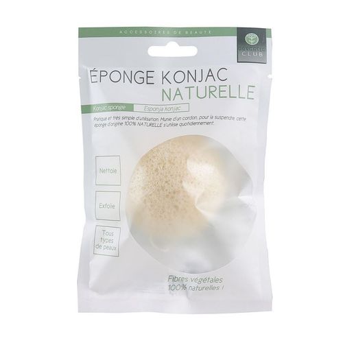 Paris Prix - éponge Konjac Naturelle "nettoyage" 6cm Blanc