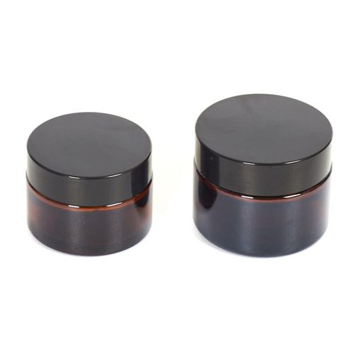 Paris Prix - Lot De 2 Pots De Conservation "verre" 50ml Noir